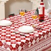 CAROMIO Christmas Tablecloth Wipeable Table Cloth for Kitchen Xmas Decoration