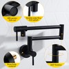 Fransiton Matte Black Pot Filler, Pot Filler Faucet Wall Mount,