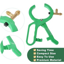 R134A Can Tap, 2-in-1 Side Punch AC Bottle Opener for R22 R12 Refrigerant Dispense Can Tap, R22 R12 Can Tap Refrigerant Dispense AC Connecting 1/4 SAE and 1/2 Thread