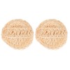 Housoutil 2pcs Oval Sisal Bath Natural Exfoliating Bath Wipes for