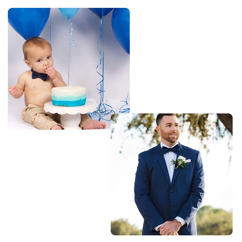 WELROG Classic Tied Bow Tie Kids & Men'Formal Solid Tuxedo