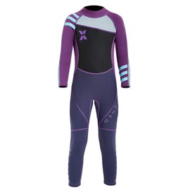 DIVE & SAIL Kids Long Sleeve Swimsuit Thermal Warm Full Suit UPF 50+ Wetsuit Diving Swmming Suit Swimwear Purple XL