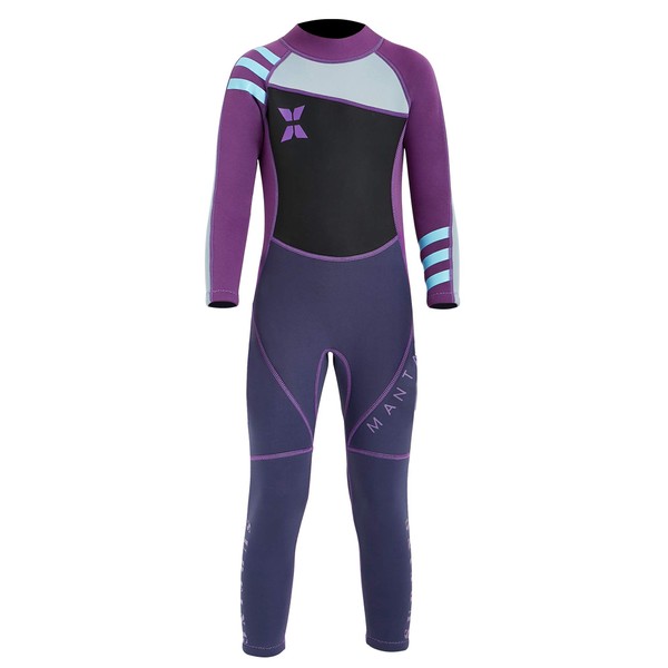 DIVE & SAIL Kids Long Sleeve Swimsuit Thermal Warm Full Suit UPF 50+ Wetsuit Diving Swmming Suit Swimwear Purple XL