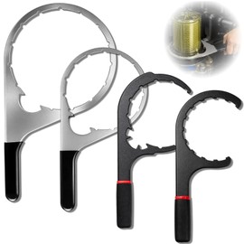 HurOutd 4Pcs Fuel Filter Wrench Set, 4.6'', 5'', 6'', 8'' Filter Wrench Compatible with Various Filter Sizes, Ideal as Duramax Fuel Filter Wrench & Davco Filter Wrench for Diesel Mechanic Repairs