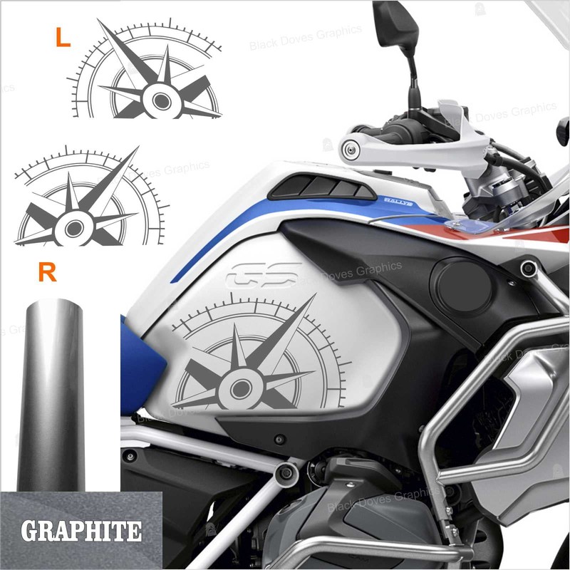 2 Stickers Compatible with Side Walls Tank Motorcycle R 1200