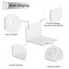 Sezanrpt 4 Inches White Small Wall Shelves Set of 2,