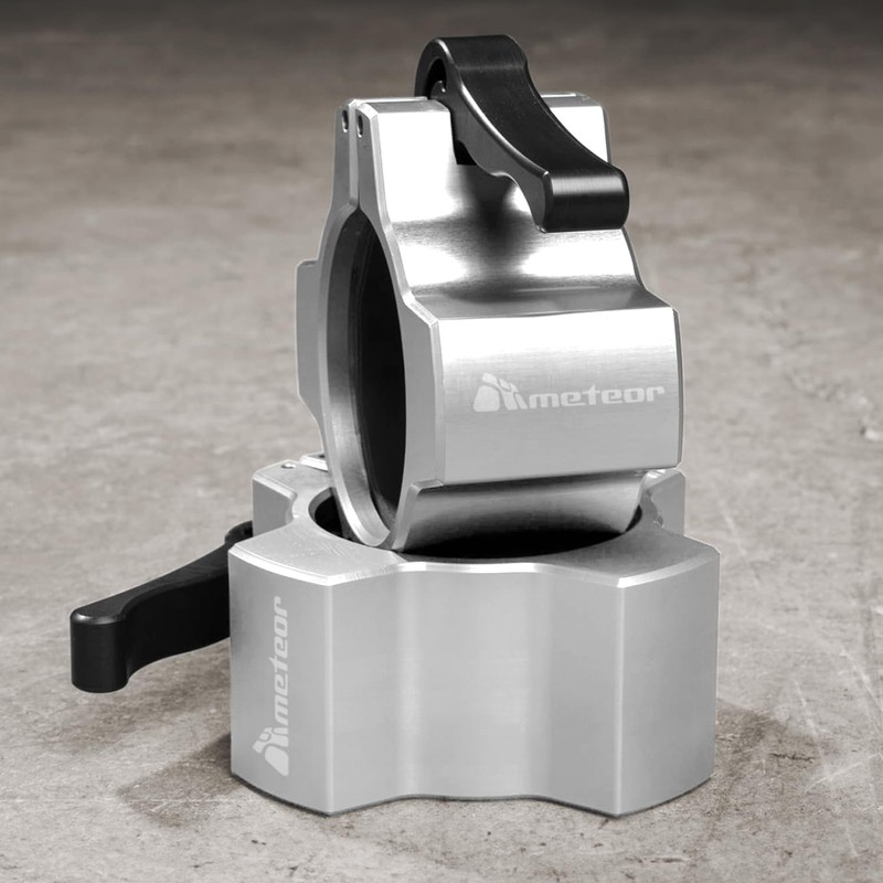 Meteor Essential Olympic Quick-Release Barbell Collars, Aluminium Collar, Barbell Clamp,