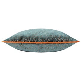 Paoletti Estelle Cushion Cover,Teal/Rust,45 x 45cm
