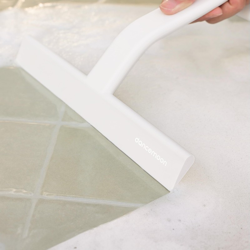 dancemoon JustHang Shower Squeegee for Glass Doors, All-One-Piece Silicone with
