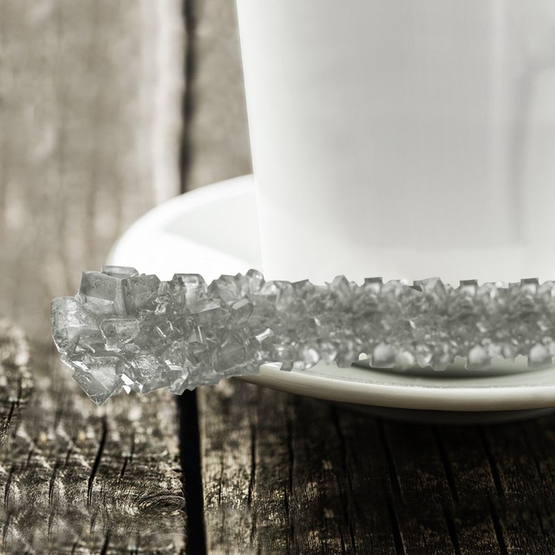 Extra Large Rock Candy Sticks: 18 Original Lollipop - Silver