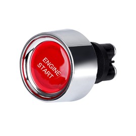 WANGCL Engine Start Button Momentary Switch Auto Start Button 3 Pin DC 12V 50A Fit for Car Boat Racing Red