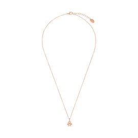 s.Oliver 2035511 Women's Necklace with Pendant 925 Sterling Silver with Synthetic Zirconia 42 + 3 cm White Flower Comes in Jewellery Gift Box, Sterling Silver, Synthetic zirconia.