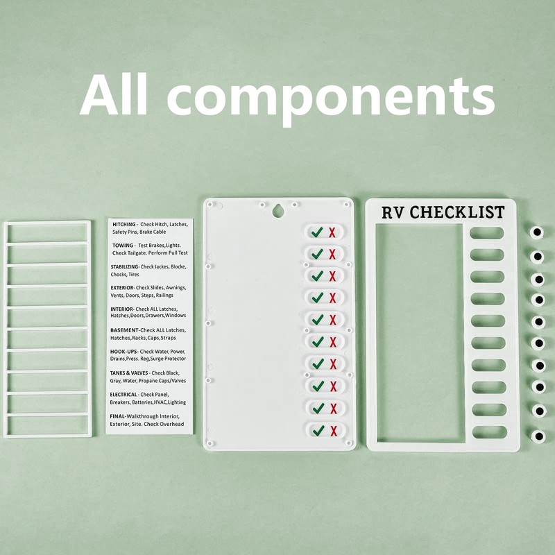 WANGCL Portable Memo Board Reusable Plastic RV Checklist Daily Affairs