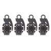 TOMALL Grenade Shape Style Tyre Valve Stem Caps, Black