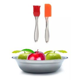 Patagonia Home Bowl 22cm Tazón Acero Inoxidable + Espatula Y Brocha Silicon