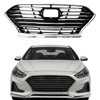 Front Bumper Grille Chrome Grill Replacement for Sonata 2018 2019