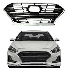 Front Bumper Grille Chrome Grill Replacement for Sonata 2018 2019 2020