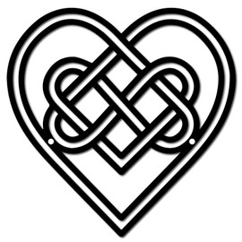 CREATCABIN Heart Metal Wall Art Decor Black Wall Hanging Decor Iron Wire Wall Art Silhouette Sculpture Decoration Sign Hollow Out Minimalist Ornament for Garden Home Balcony Indoor Outdoor 7.8x7.8Inch