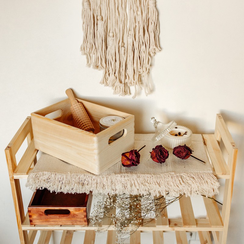 Creative Deco Large Wooden Crate Fruit Box Basket 30 x