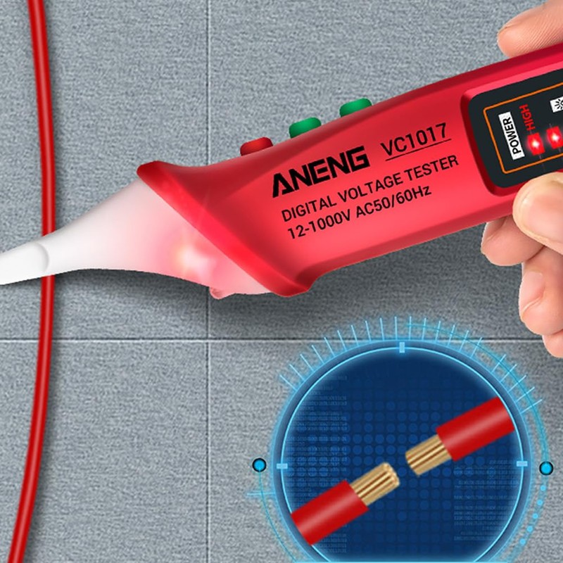 12V-1000V Voltage Tester: Adjustable Sensitivity Voltage Detector Pen AC Voltage