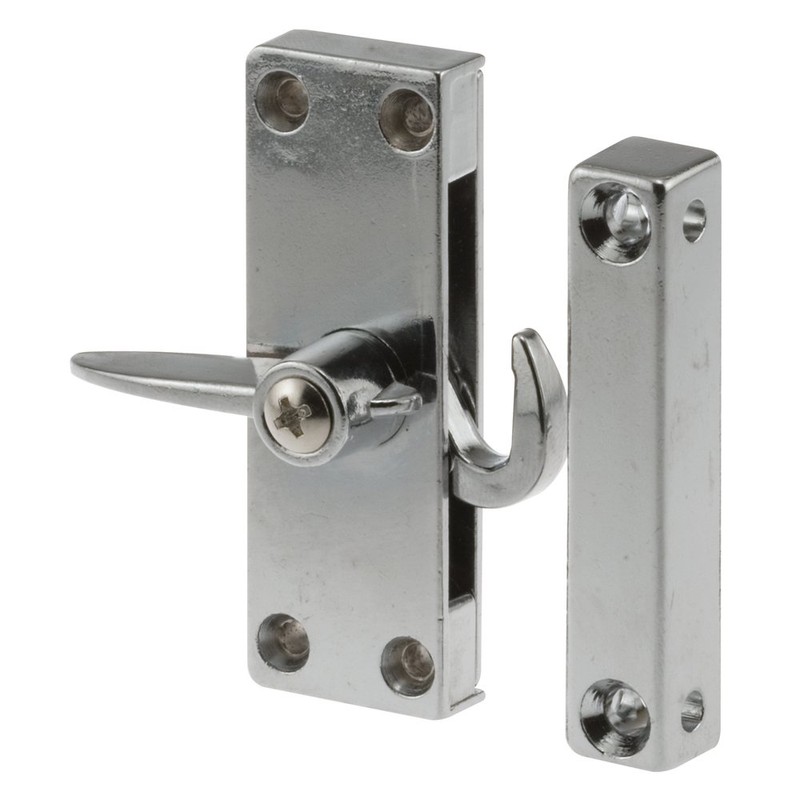 Prime-Line A 103 Chrome Screen Door Latch and Keeper (Single