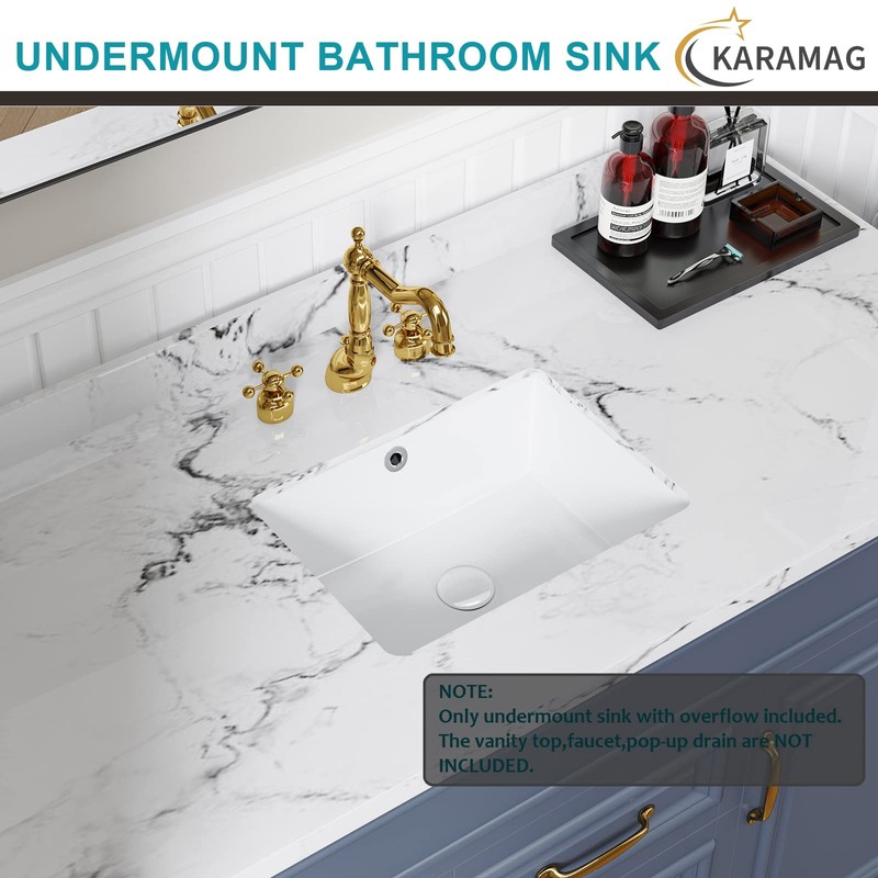 16 Inch Undermount Bathroom Sink Small Rectangle Undermount Sink White