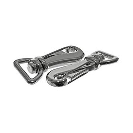 Shark Fin Snap Hooks – 360 Degree Swivel Snap Hook with Extended Fin (5/8 Inch, Nickel Plated, 5 Pack)