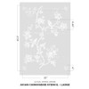Avian Chinoiserie Wall Mural Stencil - Floral Stencils for Walls