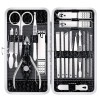 Yougai 18PCS Stainless Steel Nail Clippers Set Manicure Pedicure Kit
