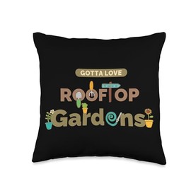 Rooftop Gardens Urban Gardener Sustainable Gardening Throw Pillow