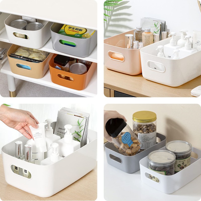 Spesh Pack of 6 Plastic Storage Boxes for Kitchen, Children's