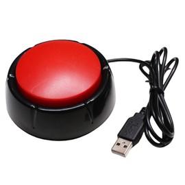 Yoqanr Enter Button USB Button PC Switch Control Keyboard,Relieve Stress & Release Emotions Button,Equipped 39.4" USB Cable (Red)