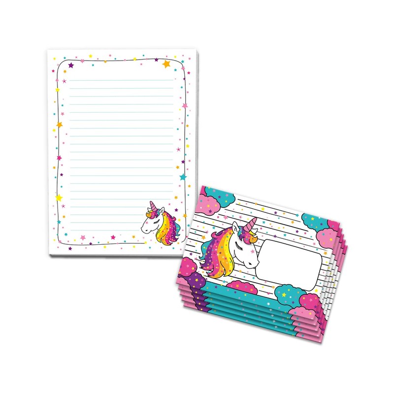 Letter Paper Set A5 with Envelopes Children's Unicorn for Girls