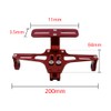 FONGKNOX Motor Bike Registration Plate Holder Red with LED Light