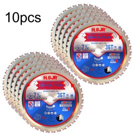 HOJR 10-Pack 7-1/4" 36 Tooth 5/8" Arbor Demolition Circular Saw Blade Woodworking TA Series, Demolition/Framing, Special Anti-Thermal Adhesion Coating on Cutting Head -TA, DEM 7-1/4"36T TA