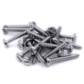No.10 x 0.5 (4.8mm x 13mm) Slot Pan Self-Tapping Screw - Stainless Steel (A2) (Pack of 20)