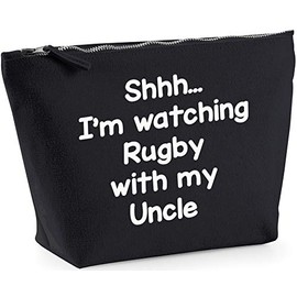 Hippowarehouse I'm watching Rugby with my Uncle printed make up cosmetic wash bag 18x19x9cm