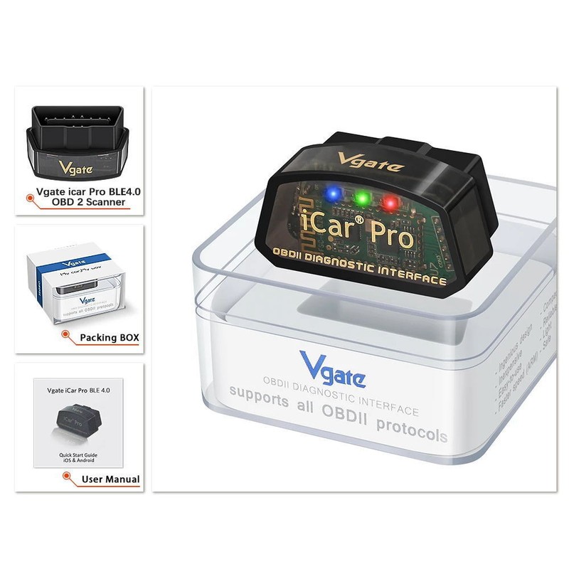 Vgate iCar Pro Bluetooth 4.0 OBD2 Diagnostic Scanner Tool for