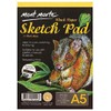 Mont Marte 140gsm Black Paper Sketch 25-Sheets Pad, A5 Size