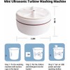 Portable Ultrasonic Turbo Mini Washer for Travelling,Camping,Business Trip.Mini Washing Machine