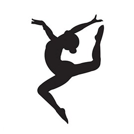 Gymnastics Girl Vinyl Decal Window Sticker Car Wall Art Dance Leap Jump Tumble, Die cut vinyl decal for windows, cars, trucks, tool boxes, laptops, MacBook - virtually any hard, smooth surface