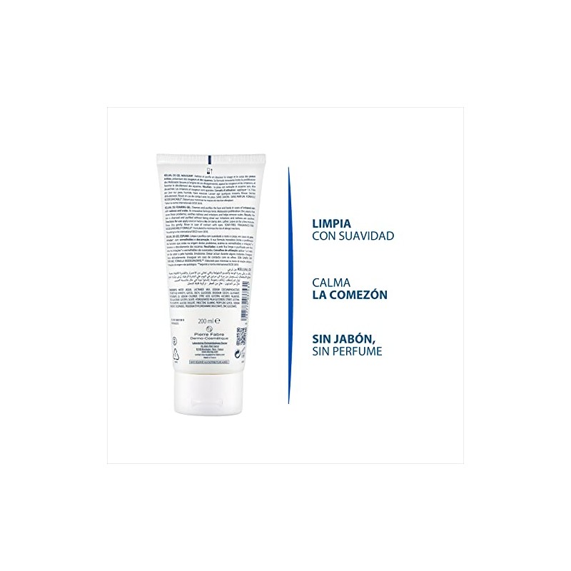 Ducray Kelual Ds, Gel Espumoso Limpiador Facial, 200ml