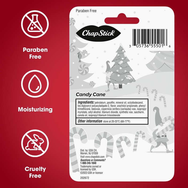 ChapStick Bulk Lip Balm, Candy Cane, 12-Pack – Fresh &