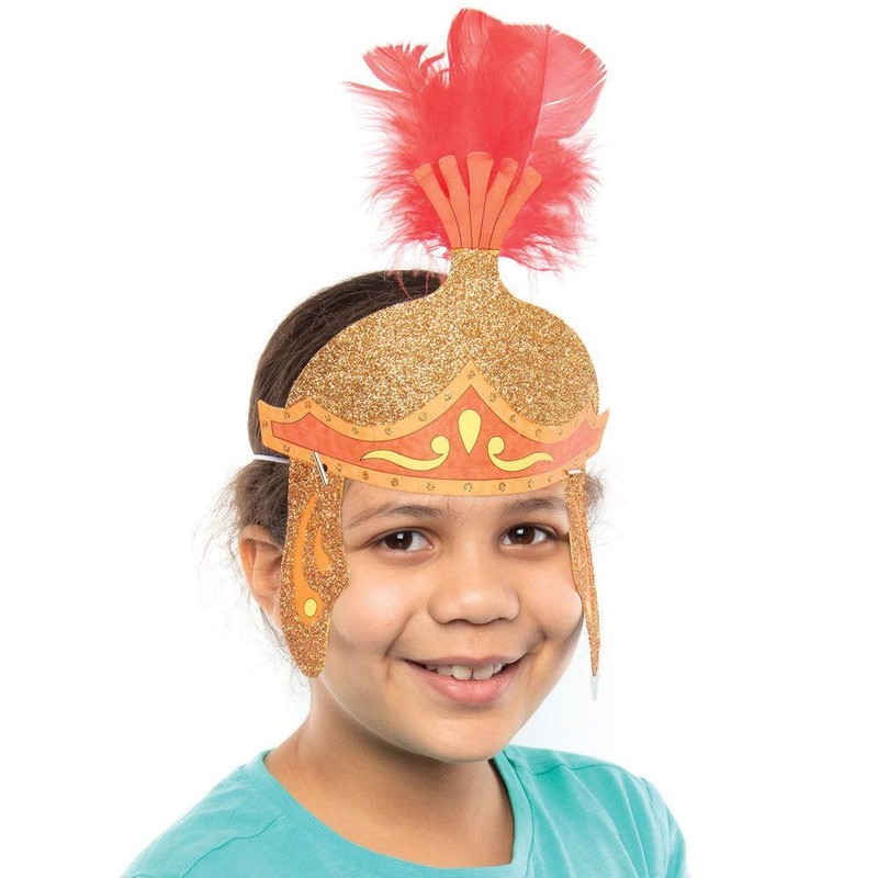 Baker Ross AT736 Roman Centurio Colour Helmets Pack of 8