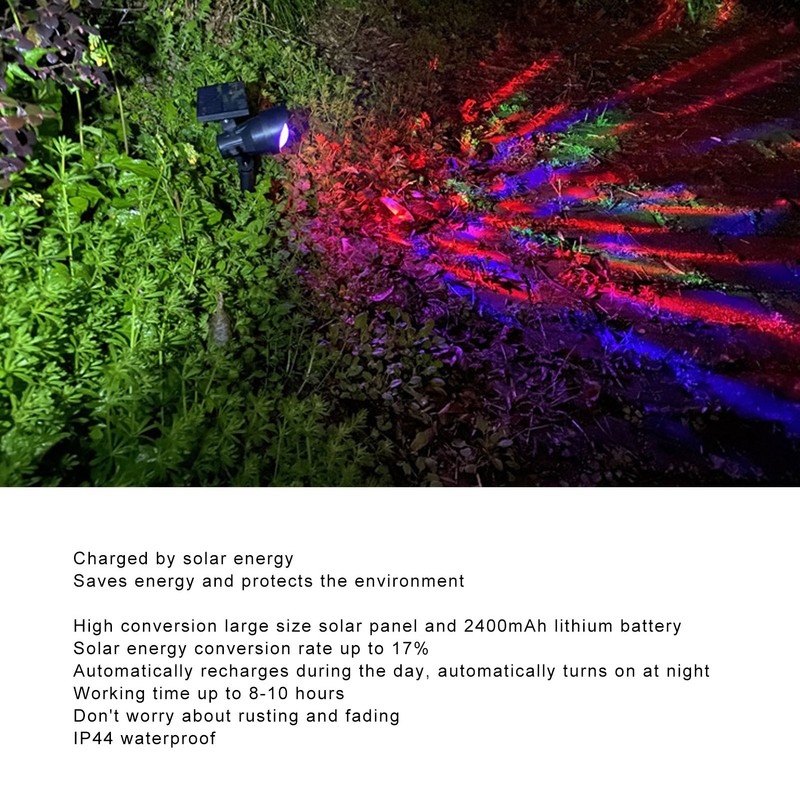 Solar Spot Light 2 in 1 Outdoor Waterproof RGB Rotating