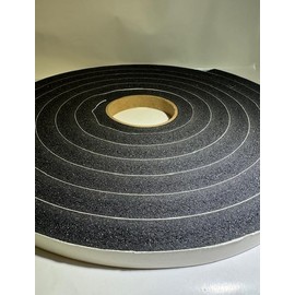 Generic Peak Weather Stripping Tape 3/4 inch Thick Foam x 1 inch Wide x 15 ft. Long Black Black PVC Foam Tape