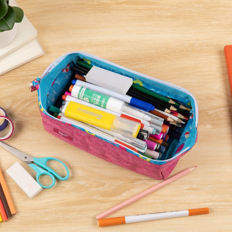 ZIPIT Lenny Pencil Case for Girls | Large Capacity Pencil