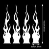 Fokmuaex 4pcs Reflective Flame Stickers, Universal Simulation Flame Decorative Stickers
