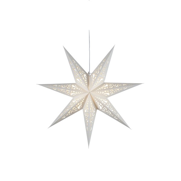 'Star 501 – 22, Stella di carta "Lace, a 7 punte, carta, Bianco, 1.2 x 4.4 x 4.4 cm