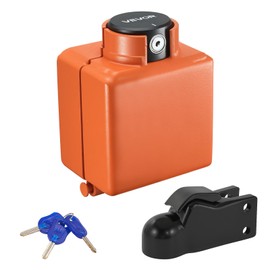 VEVOR Collar Coupler Lock, Fits 2 & 2-5/16-Inch Couplers, Trailer Hitch Lock with 3 Keys Secures Security Chains, Pry-Resistant & Rust-Resistant, Anti-Theft RV Trailer Locks for RV, Trailer, Boat